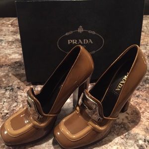 Prada leather heels